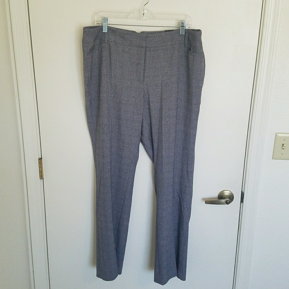Amanda & Chelsea Straight Leg Grid Print Pants 14W - Picture 3 of 8